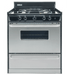 Ben's Discount Supply Propane Range /Stove Kodiak 30" Propane Range (Black w/Stainless Steel Front) Battery Ignition with Viewing Window TLM210-BPV