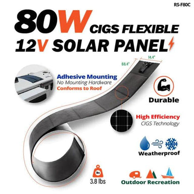 Ben's Discount Supply Solar Panels MEGA 80 Watt CIGS Flexible Solar Panel - Free Shipping