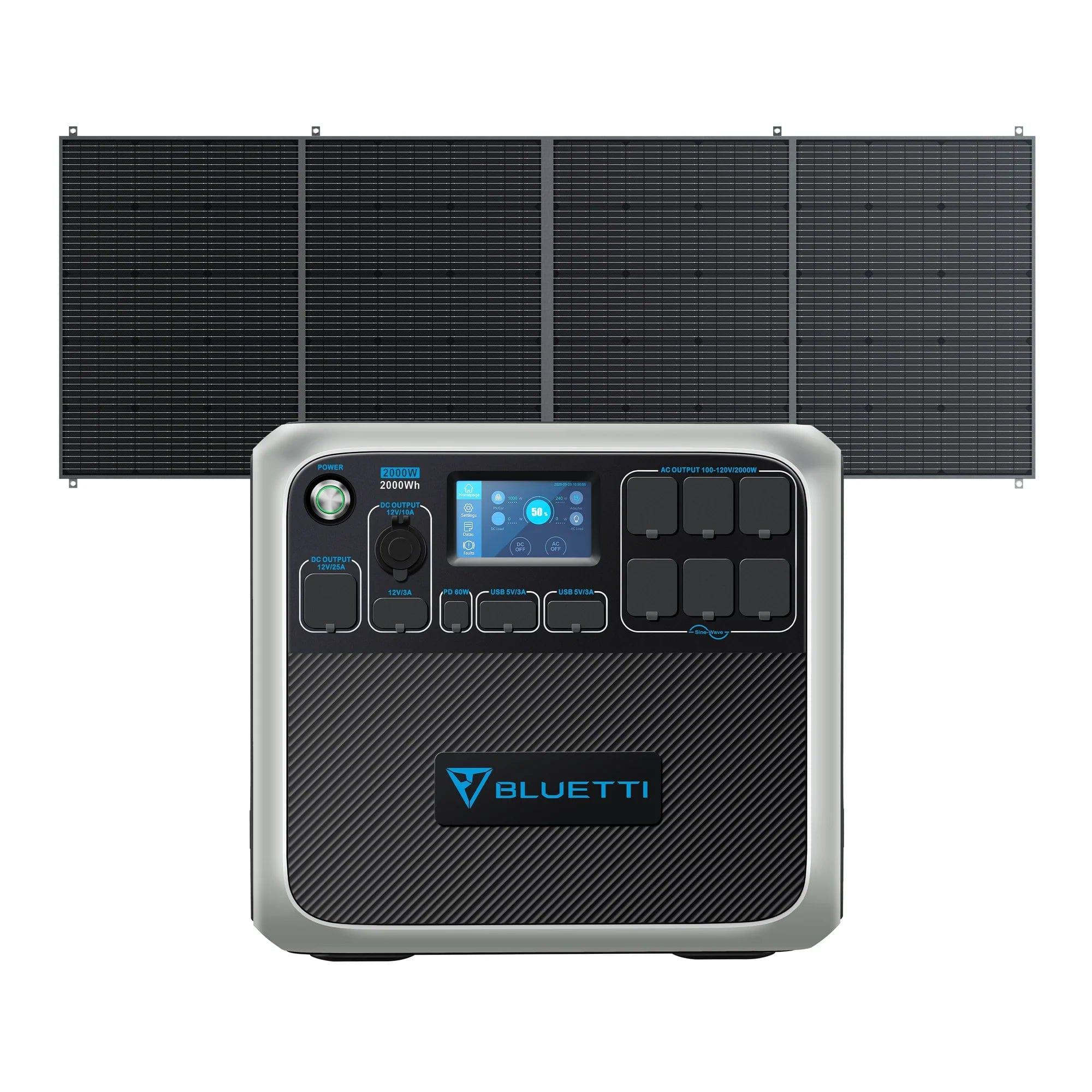 Bluetti Power Station AC200P+PV350 | 2000W 2000Wh 350W Solar Kit Bluetti AC200P Portable Power Station | 2,000W 2,000Wh