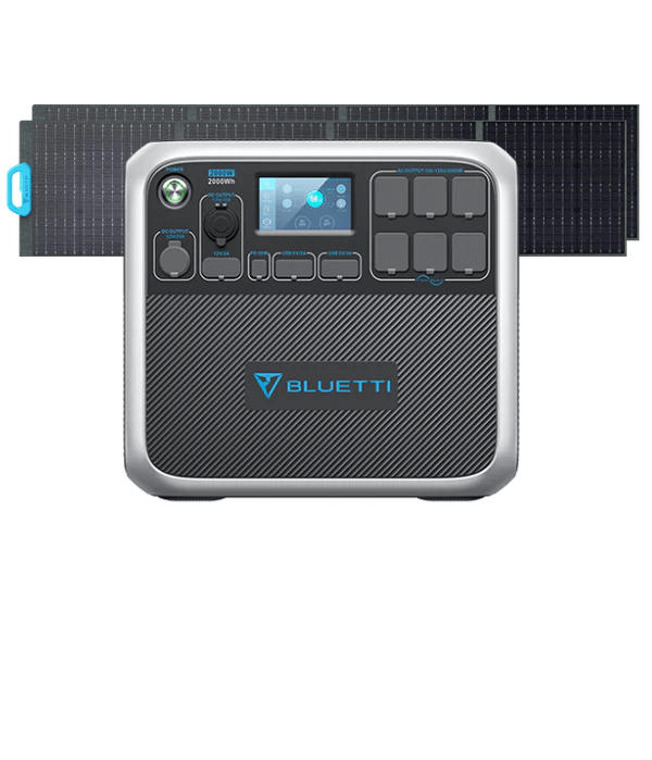 Bluetti Power Station AC200P+2*PV200 | 2000W 2000Wh 400W Solar Kit Bluetti AC200P Portable Power Station | 2,000W 2,000Wh