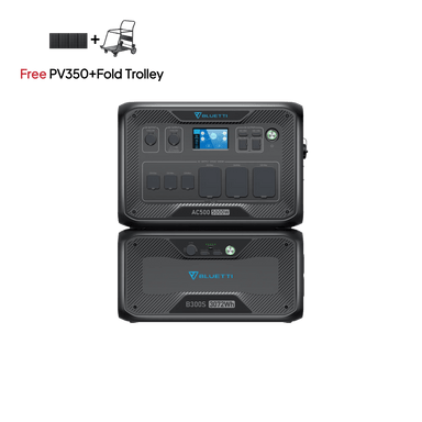 Bluetti Power Station AC500+B300S ( FREE PV350+TROLLEY ) | 5000W 3072Wh Power Kit Bluetti AC500 + B300/B300S | Home Battery Backup