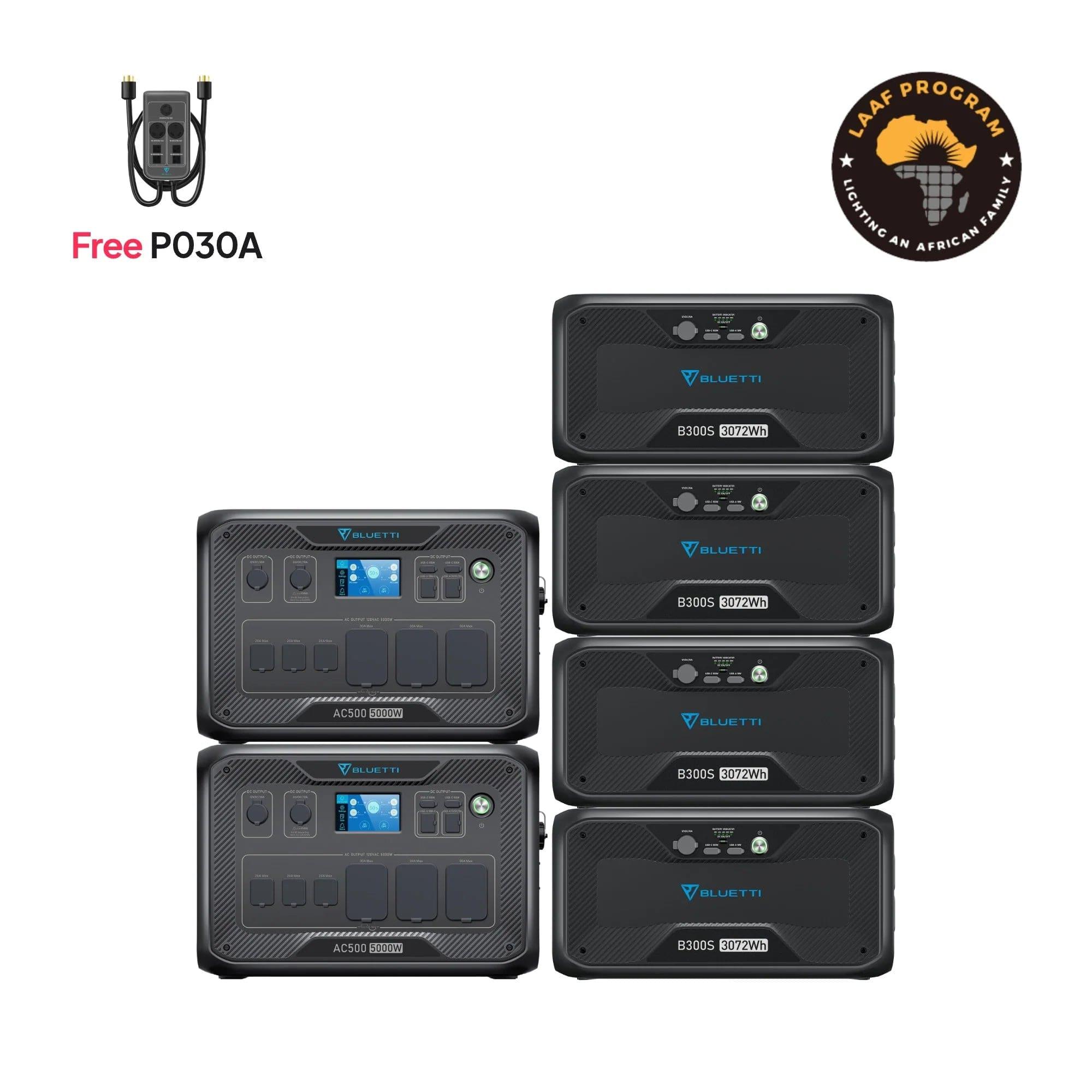 Bluetti Power Station 2*AC500+4*B300S ( FREE P030A ) | 10000W 12288Wh Power Kit Bluetti AC500 + B300/B300S | Home Battery Backup