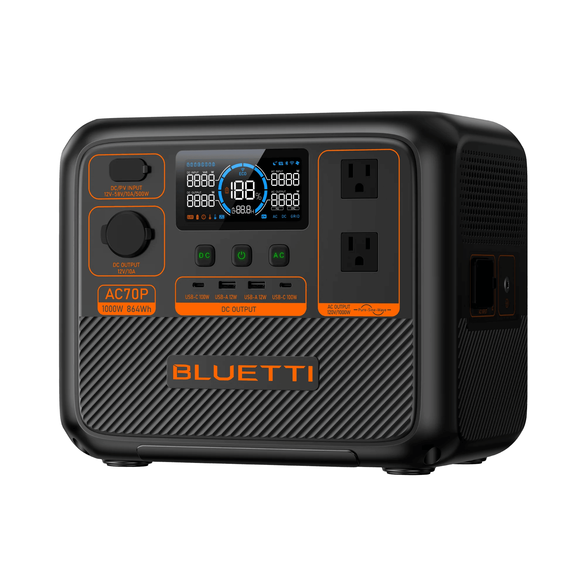 Bluetti Power Station Bluetti AC70P Portable Power Station | 1000W 864Wh