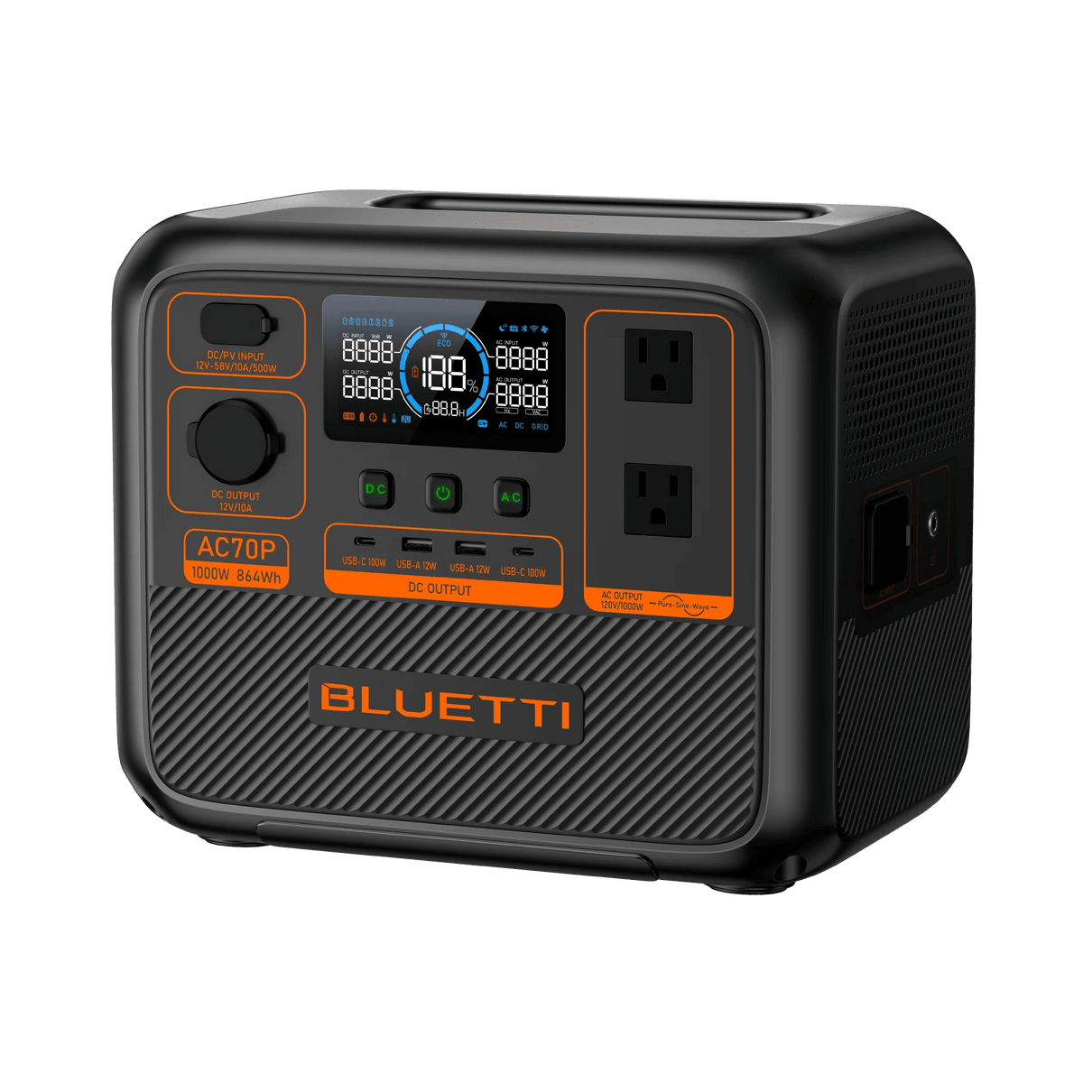 Bluetti Power Station Bluetti AC70P Portable Power Station | 1000W 864Wh