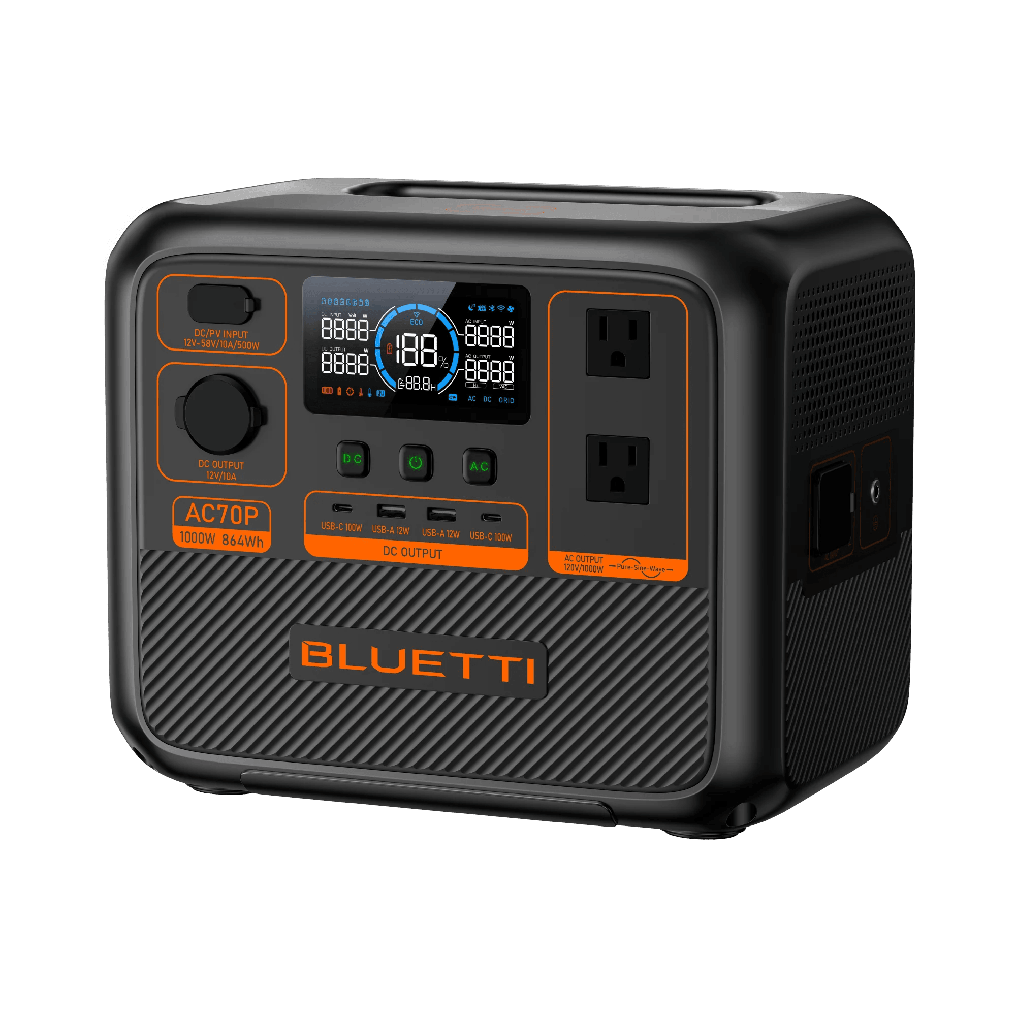 Bluetti Power Station Bluetti AC70P Portable Power Station | 1000W 864Wh