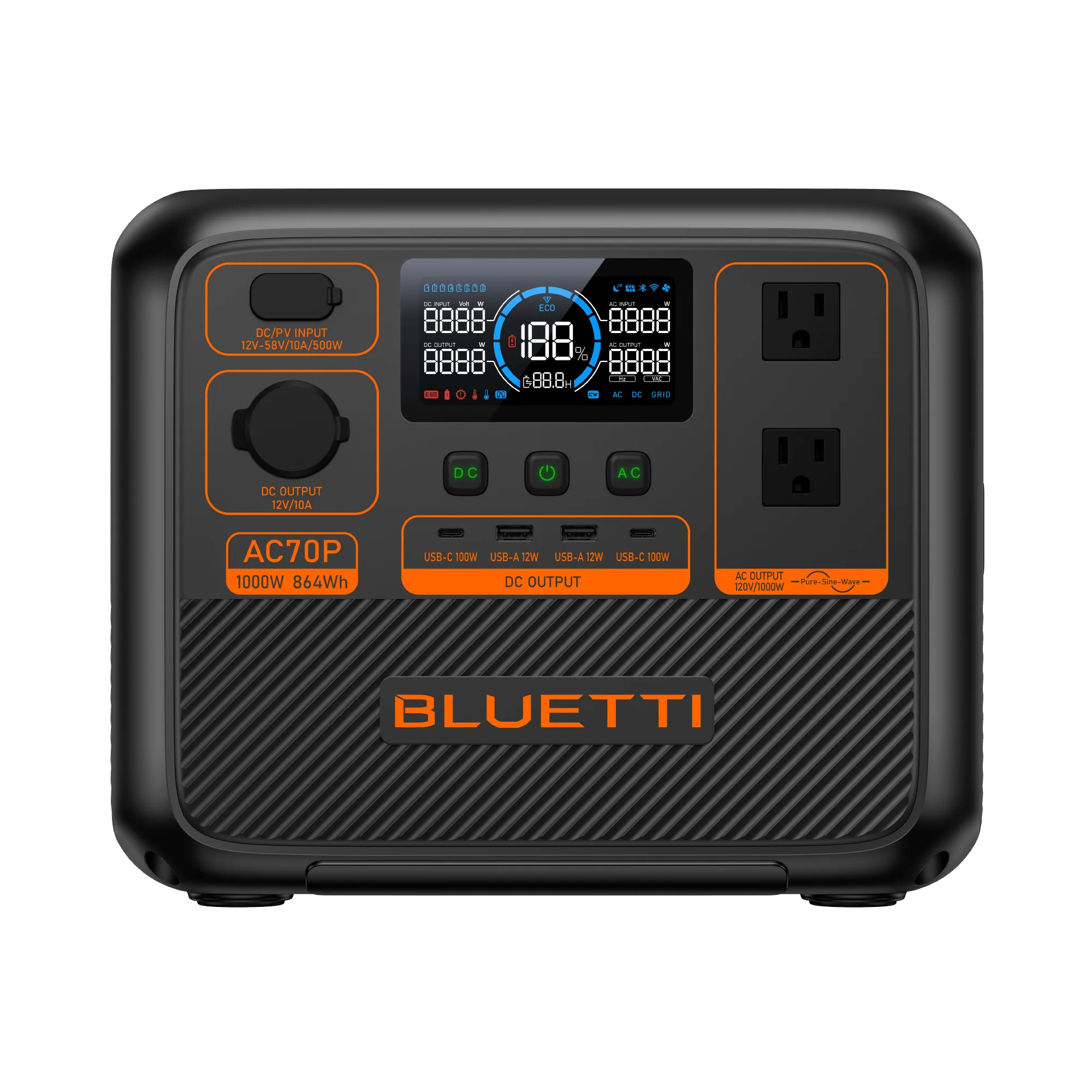 Bluetti Power Station Bluetti AC70P Portable Power Station | 1000W 864Wh
