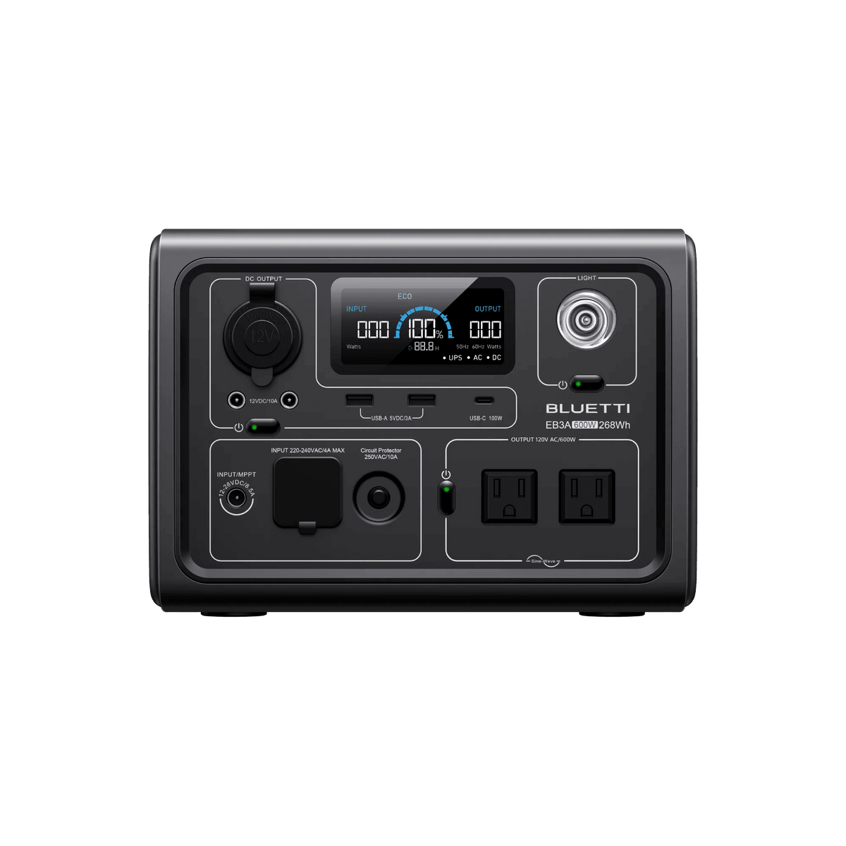 BLUETTI　EB3A BLUETTI EB3A Portable Power Station | 600W 268Wh - BLUETTI KE