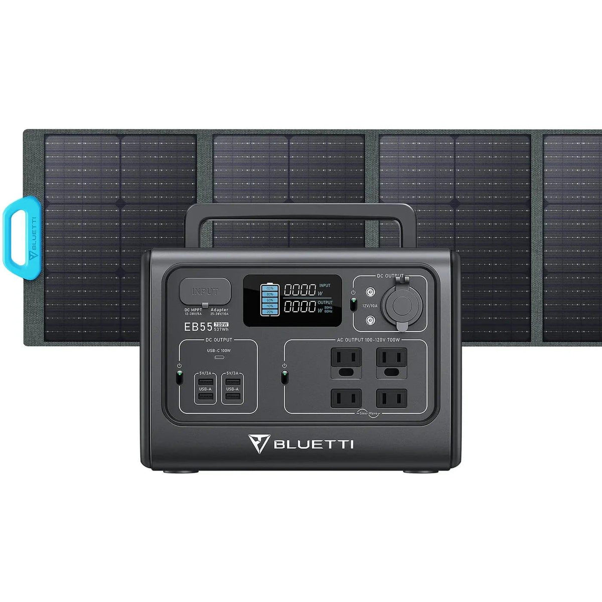 Bluetti Solar Panels Bluetti EB55 Portable Power Station | 700W 537Wh