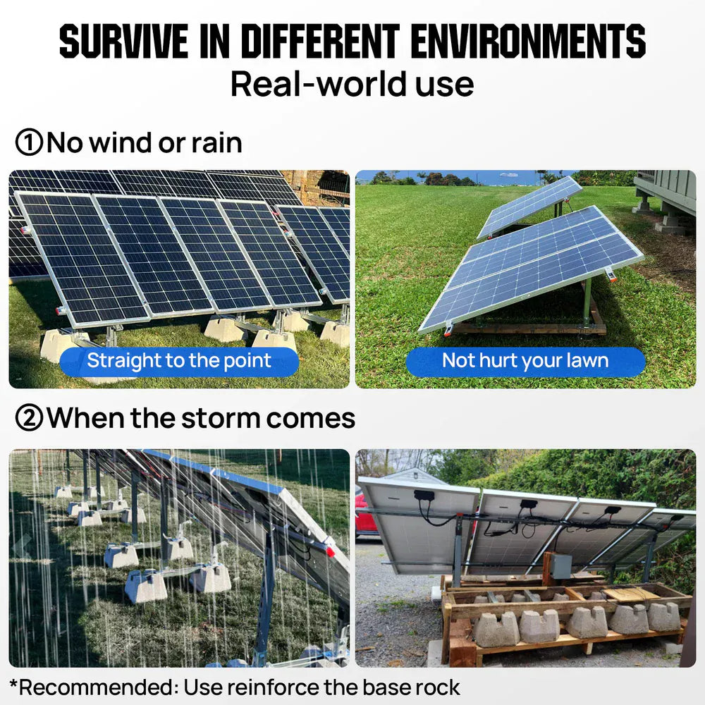 Eco-Worthy Mounting brackets Adjustable Solar Panel Mounting Brackets for 1–4 Pieces of 200W–400W Panels