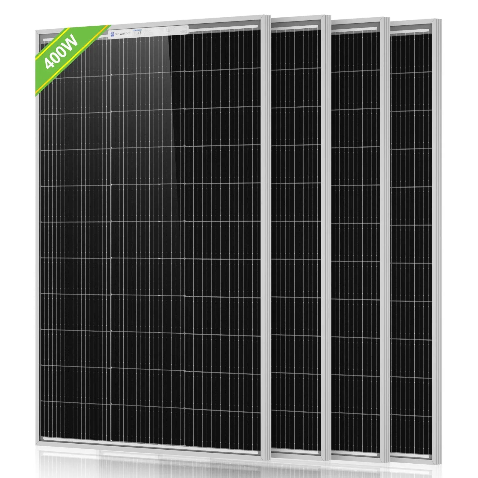 Eco-Worthy Solar Panels 4 Eco-Worthy 100W 18V Monocrystalline Solar Panel