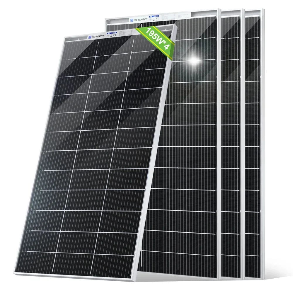 Eco-Worthy Solar Panels 3 Eco-Worthy 195W 12V Monocrystalline Solar Panel