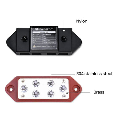 Eco-Worthy Chargers Eco-Worthy 400A Busbar with 6×M8 Studs - In Store Offer Only