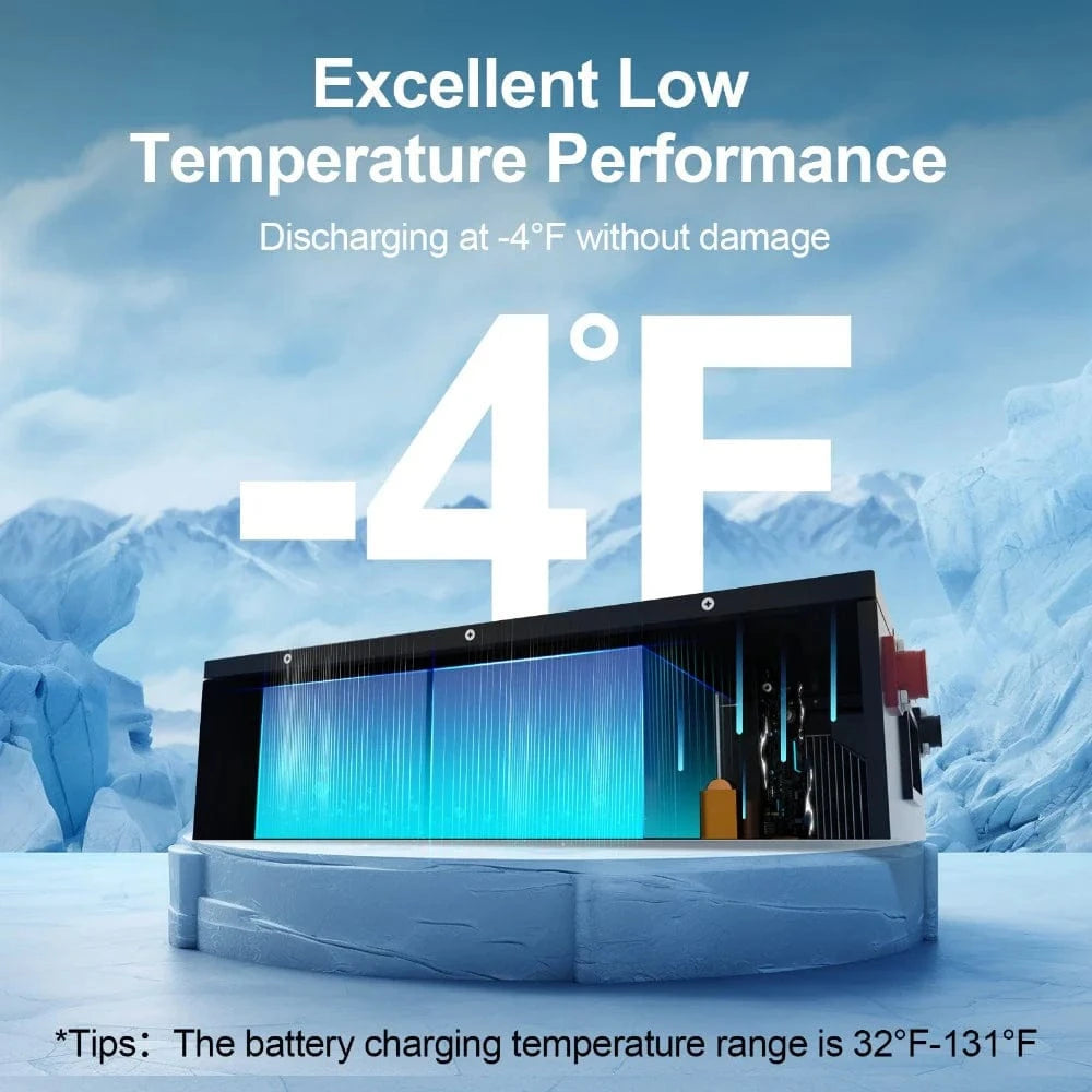Eco-Worthy Solar Batteries Eco-Worthy 48V 50Ah Stackable LiFePO4 Battery