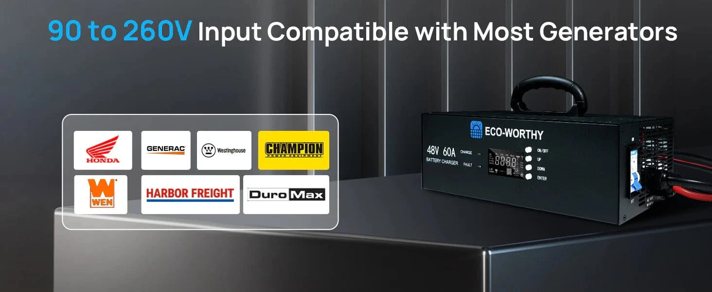 Eco-Worthy Chargers Eco-Worthy 48V 60A Battery Charger