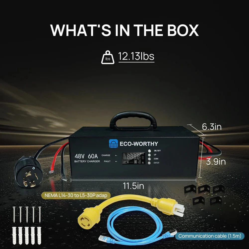 Eco-Worthy Chargers Eco-Worthy 48V 60A Battery Charger