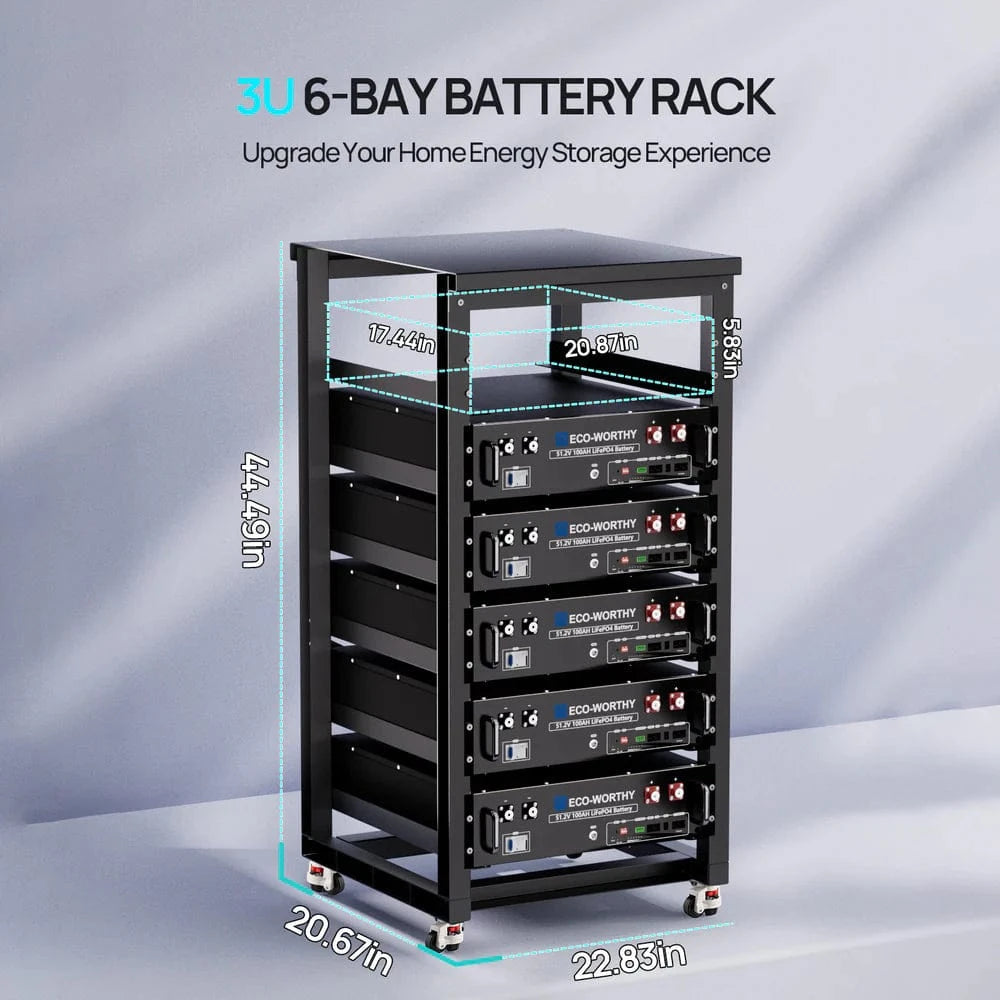 Eco-Worthy Eco-Worthy 6-Layer 19 Inch Rack for 3U Server Rack Battery