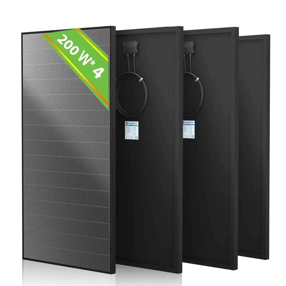 Eco-Worthy Solar Panels 4 Eco-Worthy Bifacial 200 Watt Solar Panel