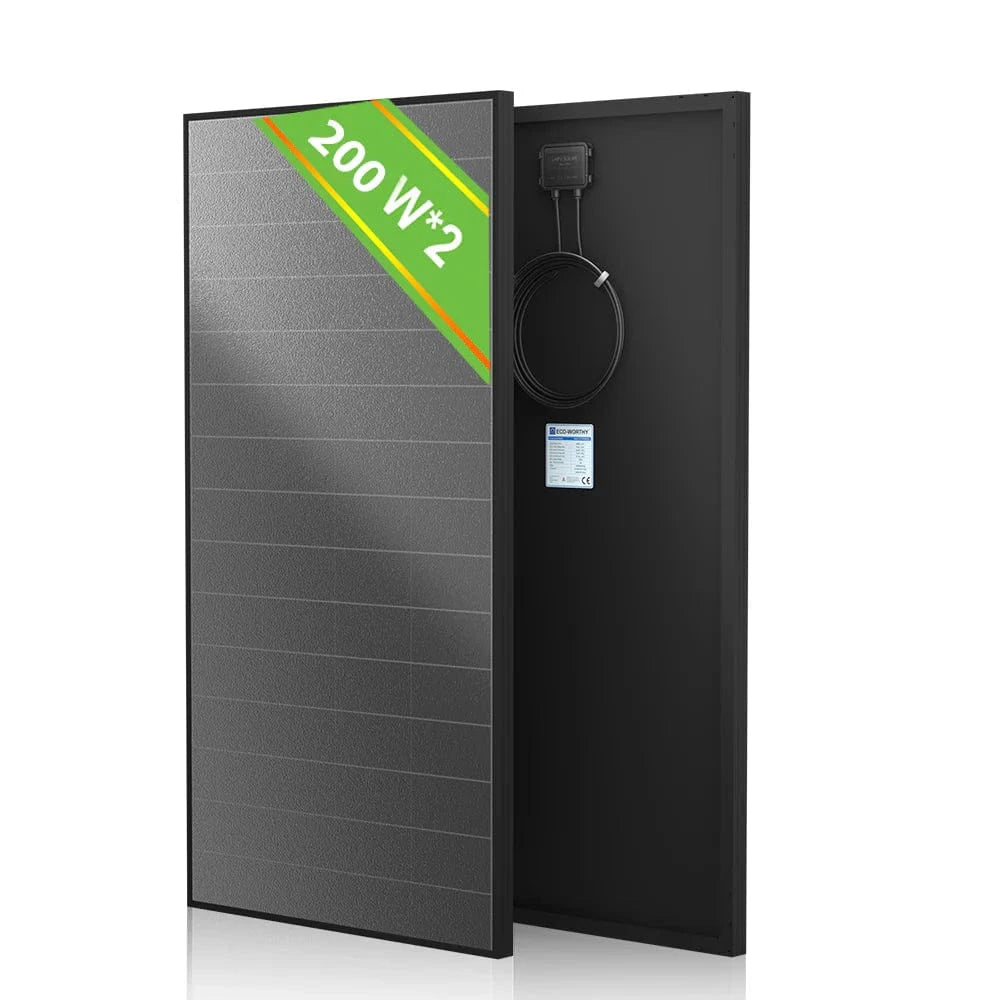 Eco-Worthy Solar Panels 2 Eco-Worthy Bifacial 200 Watt Solar Panel