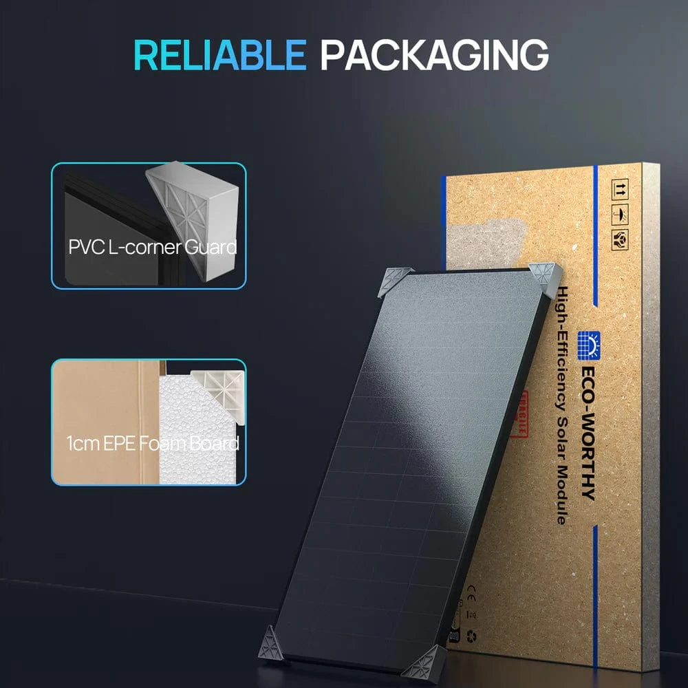Eco-Worthy Solar Panels Eco-Worthy Bifacial 200 Watt Solar Panel