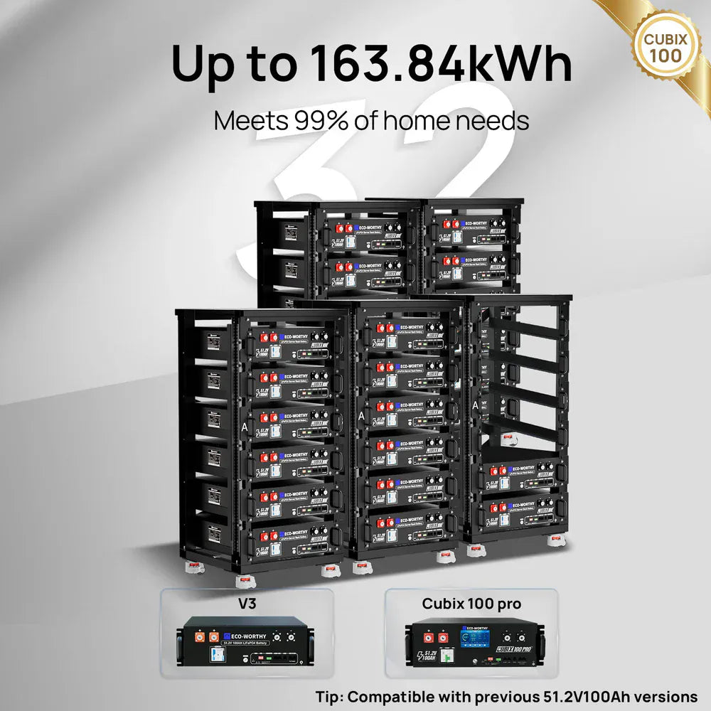 Eco-Worthy Solar Batteries Eco-Worthy Cubix 100 | 48V 100Ah Server Rack Battery