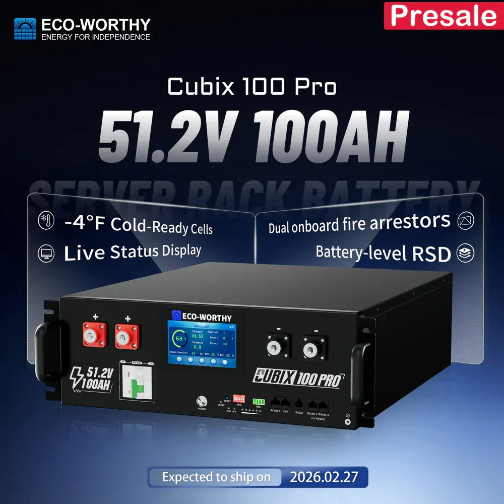 Eco-Worthy Solar Batteries Eco-Worthy Cubix 100 Pro | 48V 100Ah Server Rack Battery