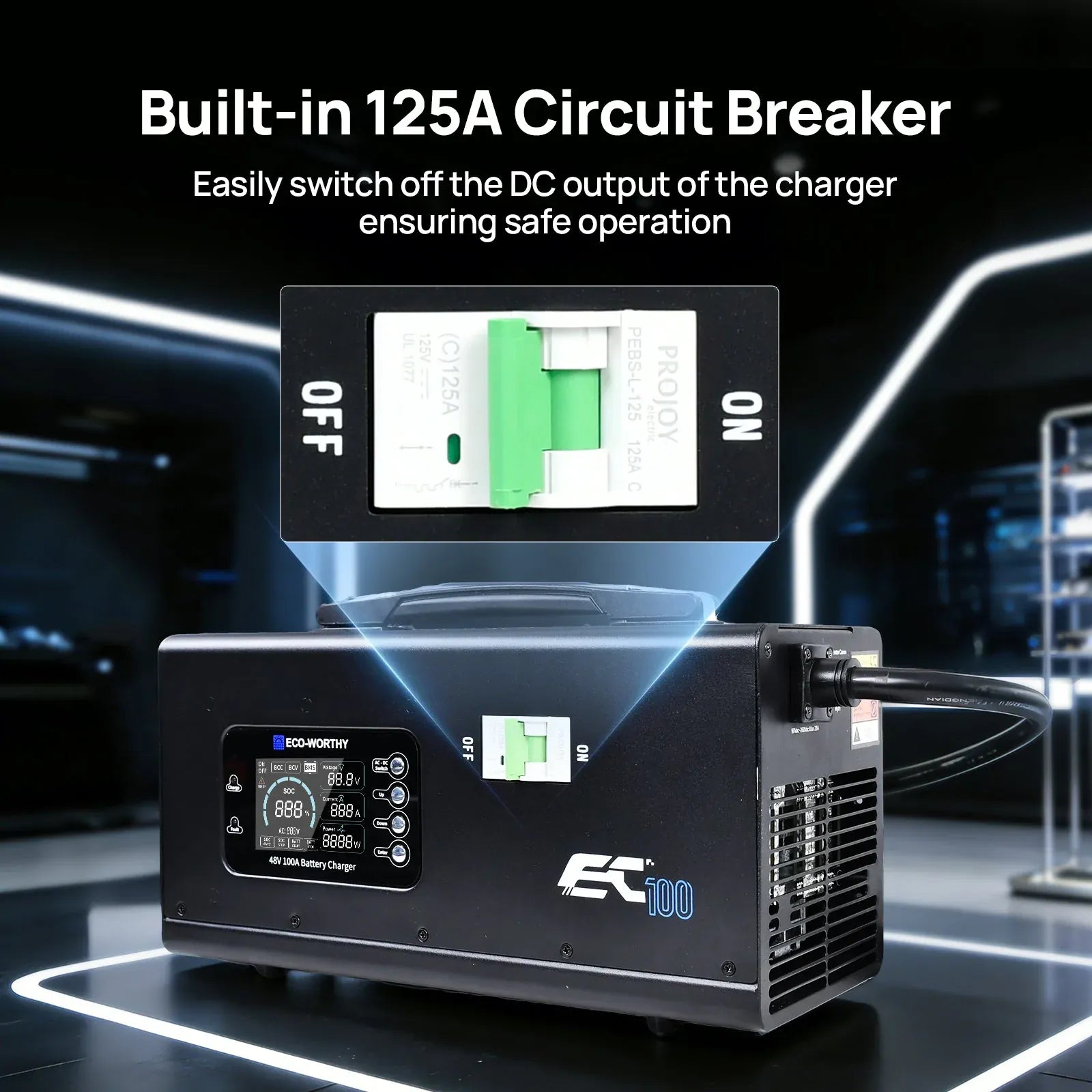 Eco-Worthy Chargers Eco-Worthy EC100 48V 100A Battery Charger | 5.78KW Max Output -  In Store Offer Only
