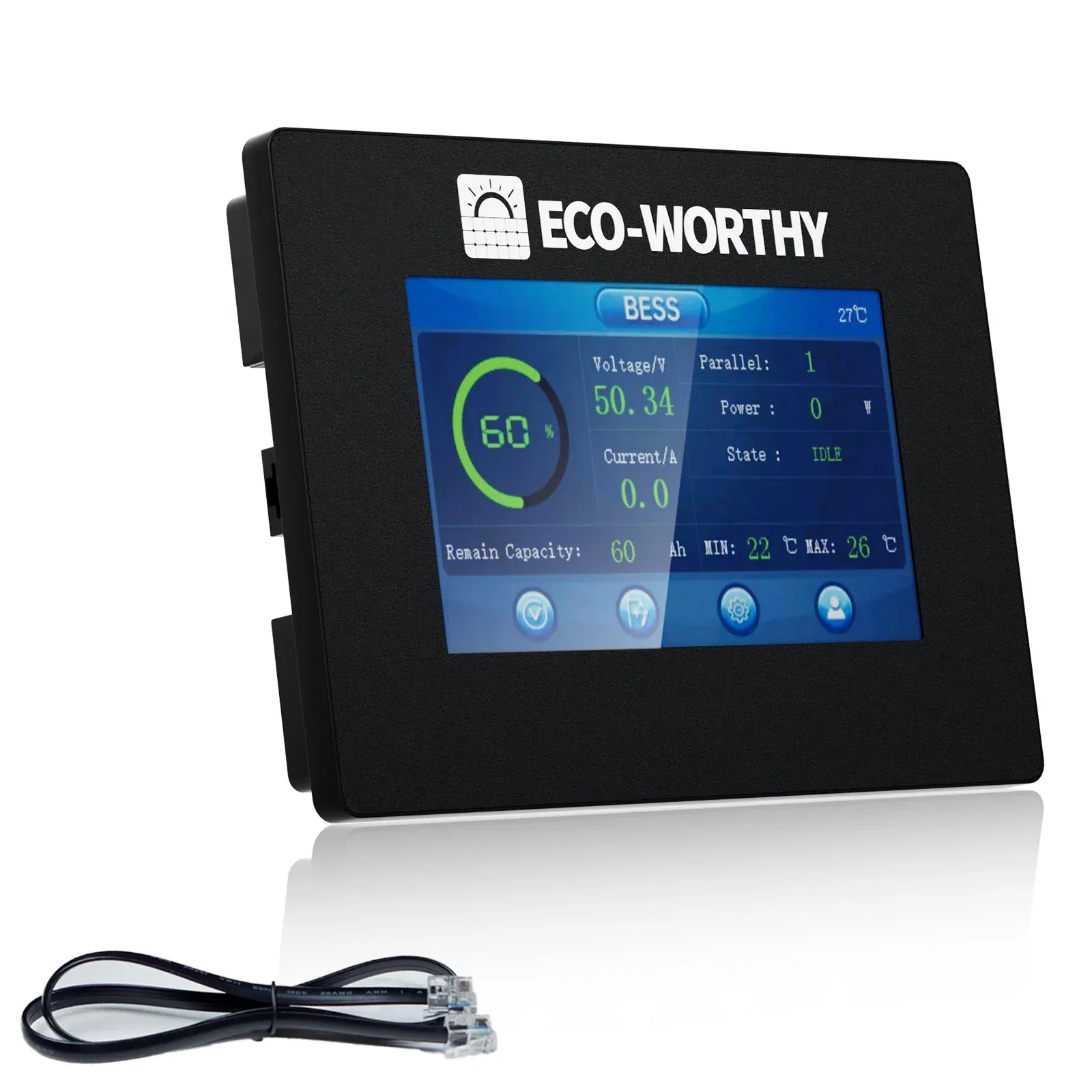 Eco-Worthy Chargers Eco-Worthy ESM100 Battery Monitor for Cubix Series and Wall-Mount Batteries