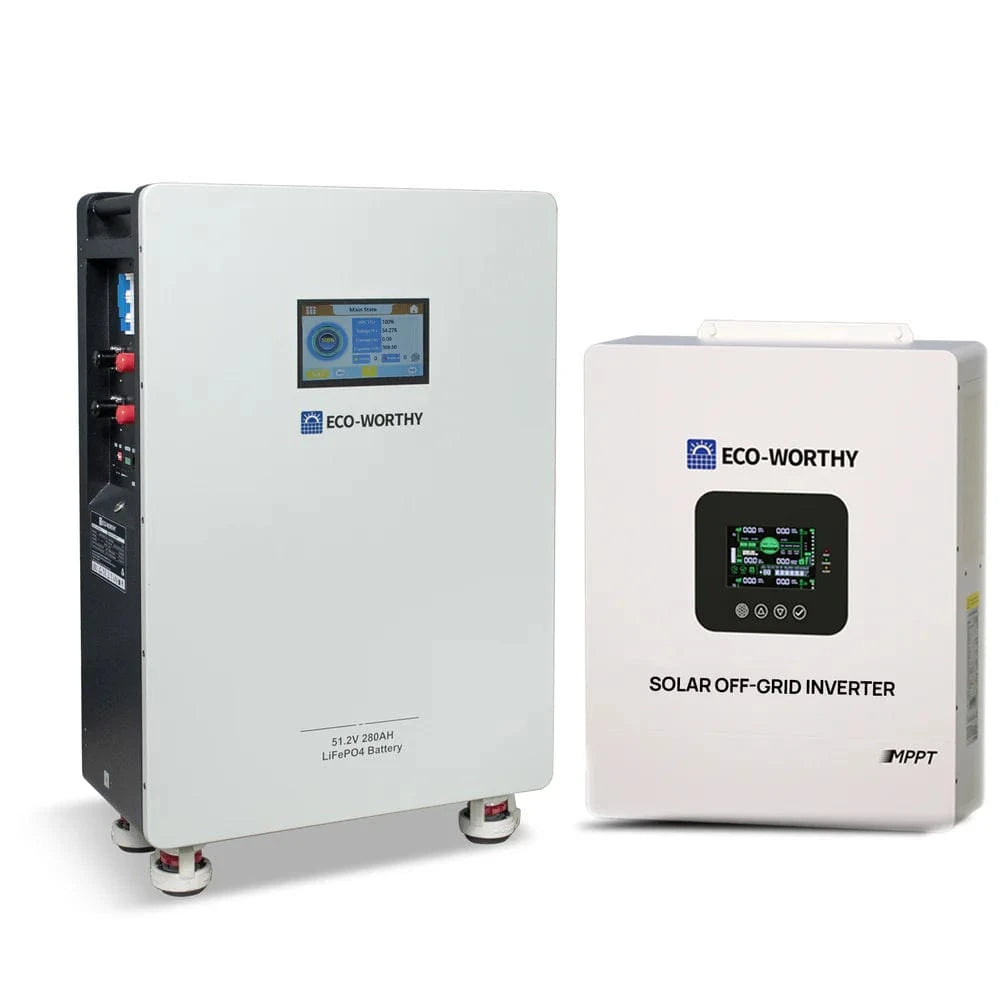 Eco-Worthy Solar Batteries Eco-Worthy Home Backup Power48V 280Ah Batter & 5kW 48V Off Grid Inverter