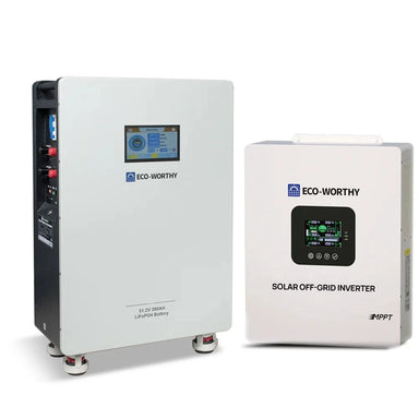 Eco-Worthy Solar Batteries Eco-Worthy Home Backup Power48V 280Ah Batter & 5kW 48V Off Grid Inverter