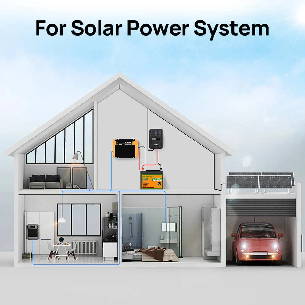 Eco-Worthy Solar Batteries Eco-Worthy LiFePO4 12V 100Ah Lithium Iron Phosphate Battery With Low Temperature Protection