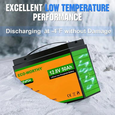 Eco-Worthy Solar Batteries Eco-Worthy LiFePO4 12V 50Ah Lithium Iron Phosphate Battery