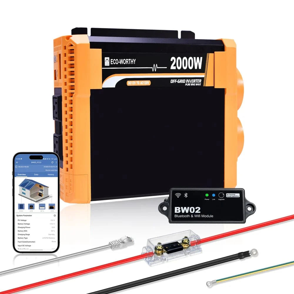 Eco-Worthy Mounting brackets Eco-Worthy Off-Grid Solar Kit | 2000W Inverter 12.8V 280Ah LiFePO4 Battery
