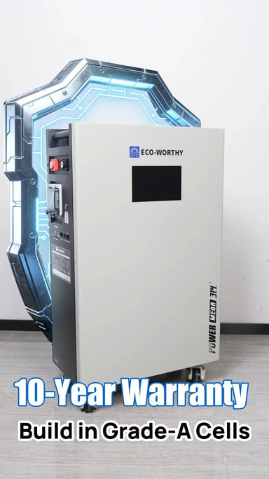 Eco-Worthy Solar Batteries Eco-Worthy PowerMega 314 | 51.2V 314AH Lithium Battery 16kWh | Bluetooth & WiFi