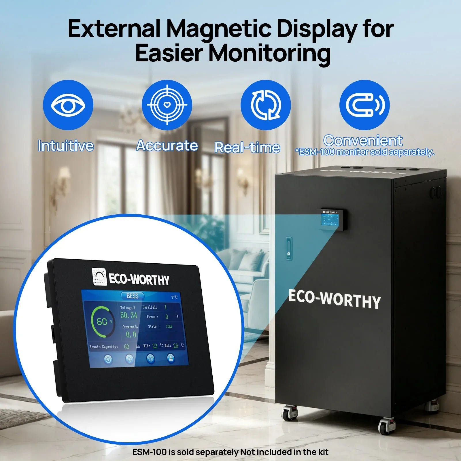 Eco-Worthy Eco-worthy Rack6 V3 Enclosed Energy Storage Rack with 600A Busbar
