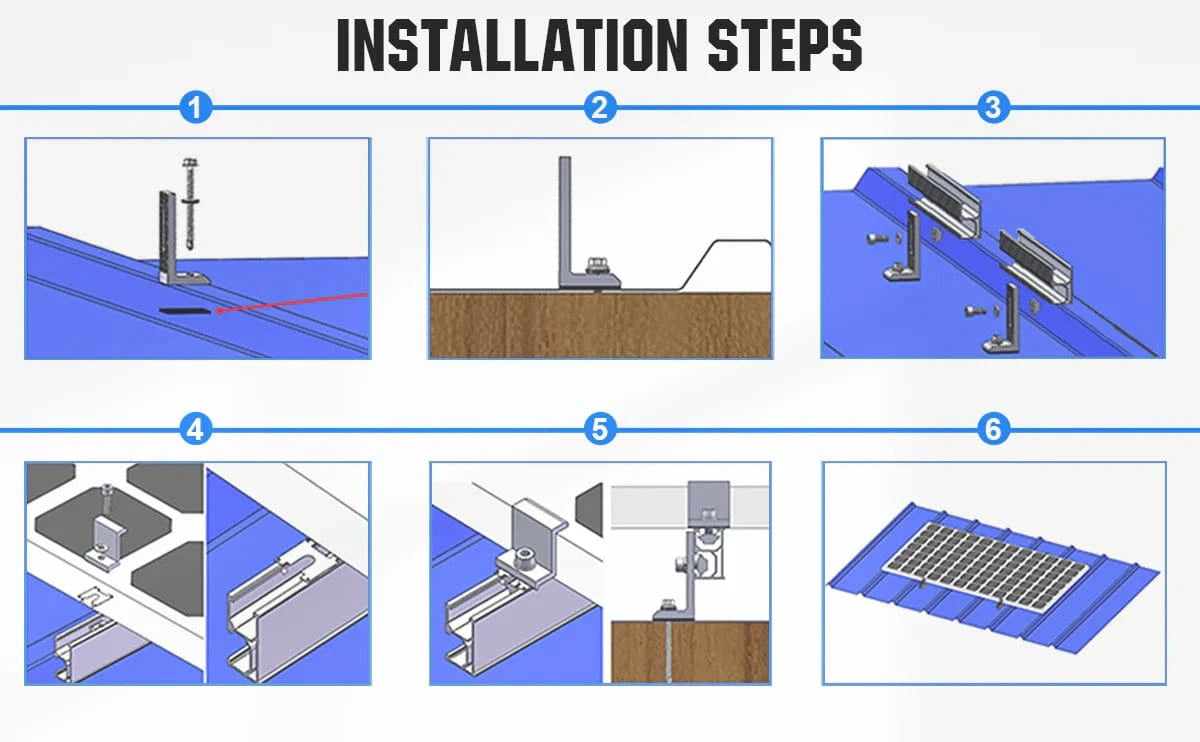 Eco-Worthy Eco-Worthy Roof Solar Panel Mounting Bracket Kit for 1-4 Pieces of Solar Panels