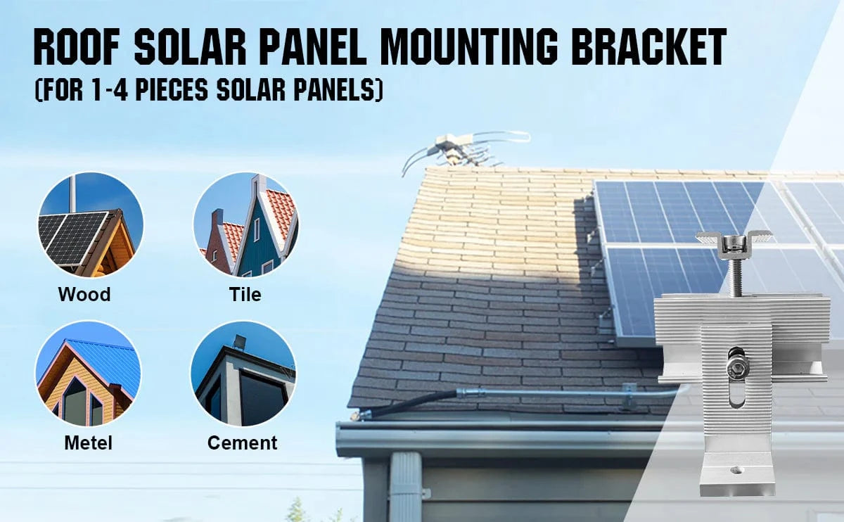 Eco-Worthy Eco-Worthy Roof Solar Panel Mounting Bracket Kit for 1-4 Pieces of Solar Panels