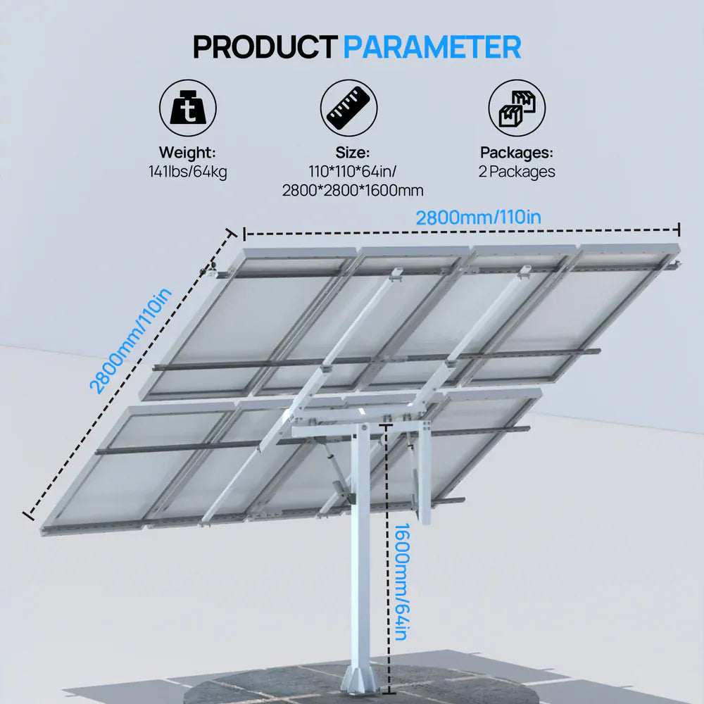Eco-Worthy Eco-Worthy Solar Panel Dual Axis Tracking System Expanded Version w/ Tracker Controller