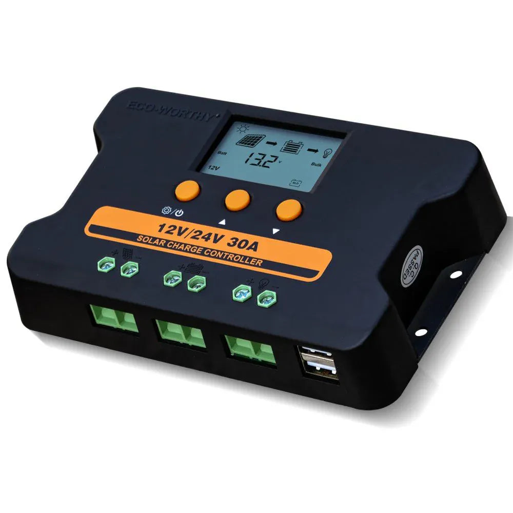 Eco-Worthy Solar Charge Controllers and Inverters Eco-Worthy Upgraded 30A PWM Solar Charge Controller Regulator