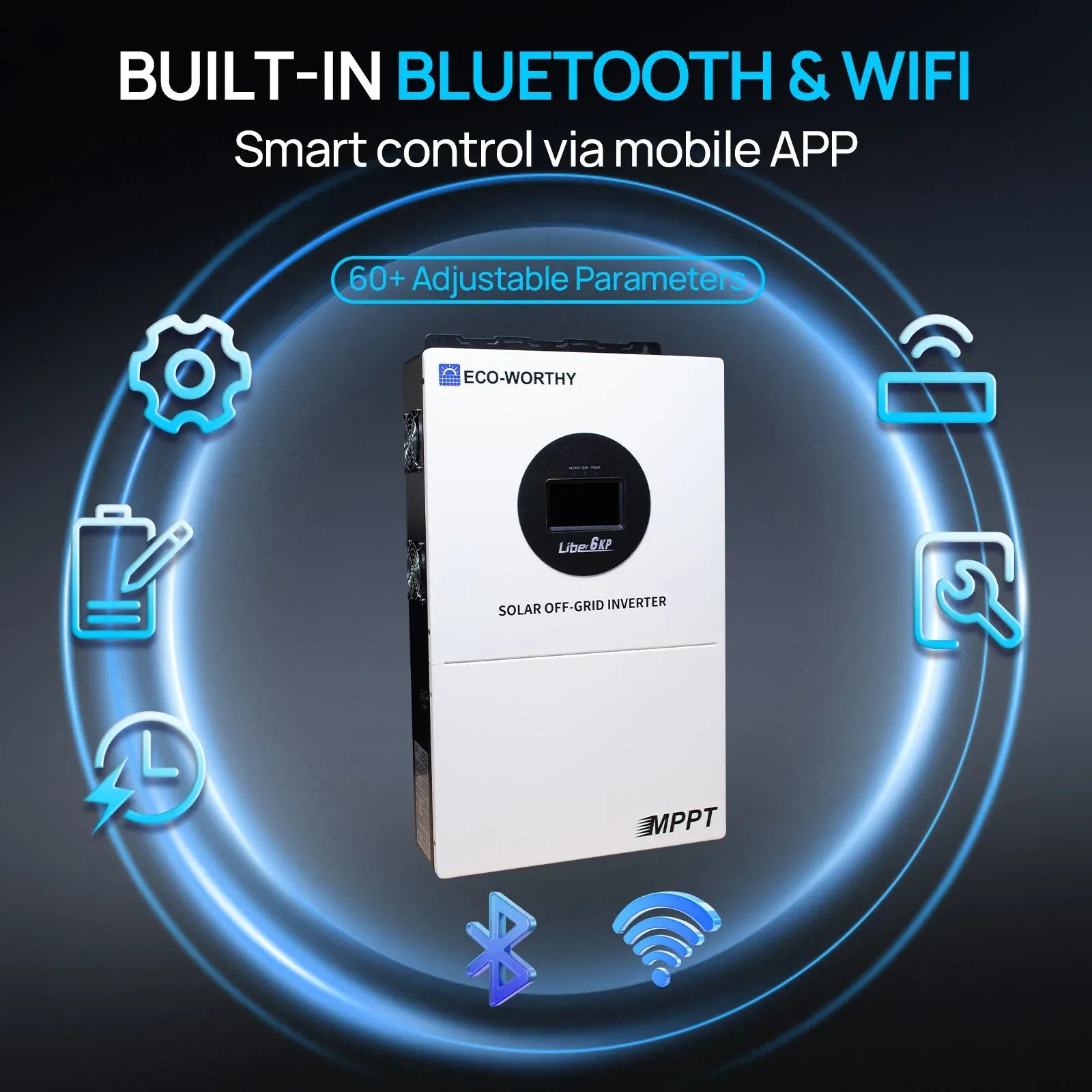 Eco-Worthy Solar Charge Controllers and Inverters New Updated Version Eco-Worthy 6KW 48V Solar Off-grid Split-phase AIO Inverter