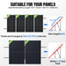 Eco-Worthy Mounting brackets Upgraded Adjustable Multi-Piece Solar Panel Mounting Brackets for 1-4 Pieces of 200W 300W 400W Solar Panels