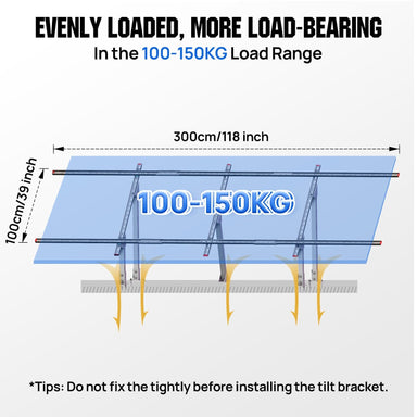 Eco-Worthy Mounting brackets Upgraded Adjustable Multi-Piece Solar Panel Mounting Brackets for 1-4 Pieces of 200W 300W 400W Solar Panels