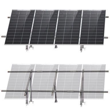 Eco-Worthy Mounting brackets Upgraded Adjustable Multi-Piece Solar Panel Mounting Brackets for 1-4 Pieces of 200W 300W 400W Solar Panels