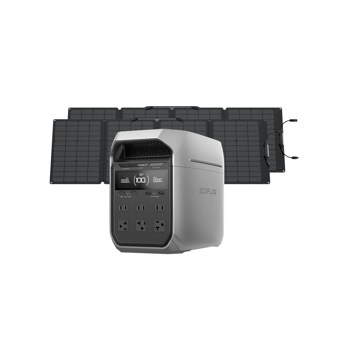 Ecoflow Power Station DELTA 3 Plus + 2*110W Portable Solar Panel EcoFlow DELTA 3 Plus Portable Power Station
