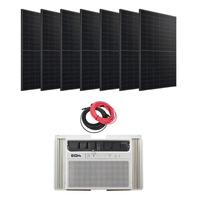 EG4 Air Conditioners 7x Lumina SolarSpace 405W EG4 12K BTU Hybrid Solar Window Unit with Solar Panels