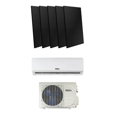 EG4 Air Conditioners 5x Peimar 450W Mono PERC Panels EG4 12k Hybrid Solar Powered Mini Split Kit (R32)
