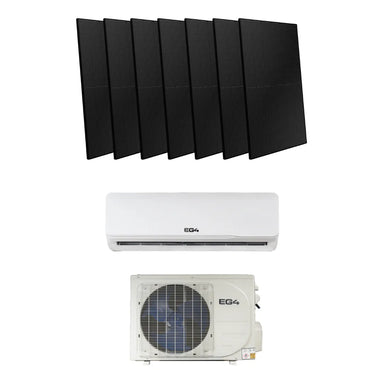 EG4 Air Conditioners 7x Peimar 450W Mono PERC Panels EG4 24k Hybrid Solar Powered Mini Split Kit (R32)
