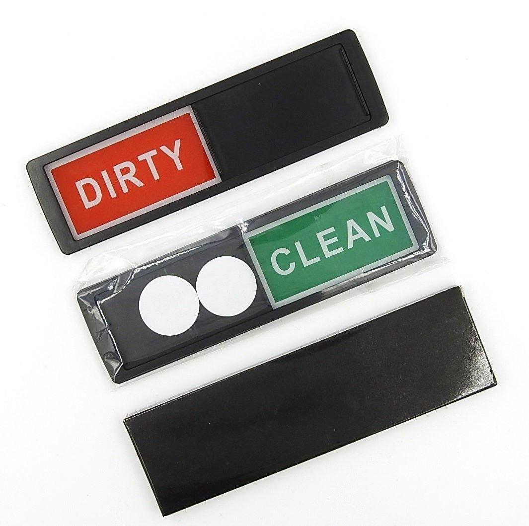 Dishwasher CLEAN DIRTY Sign Indicator in BLACK Including No