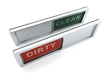 Home Medley Home Essentials Dishwasher CLEAN DIRTY Magnet Sign Indicator in SILVER (for Stainless Steel Dishwashers) Including No-Scratch Magnetic Backing and Adhesive Pads for Use with Any Dishwasher. Best Sturdy Slide Design FREE SHIPPING!