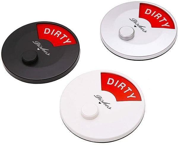 Home Medley Home Essentials Home Medley Dishwasher Magnet Clean Dirty Sign, Round and Rotating Design, Non-Scratching Magnet and 3M Adhesive Stickers, Perfect Kitchen Gadgets for All Dishwashers (Silver) FREE SHIPPING!!