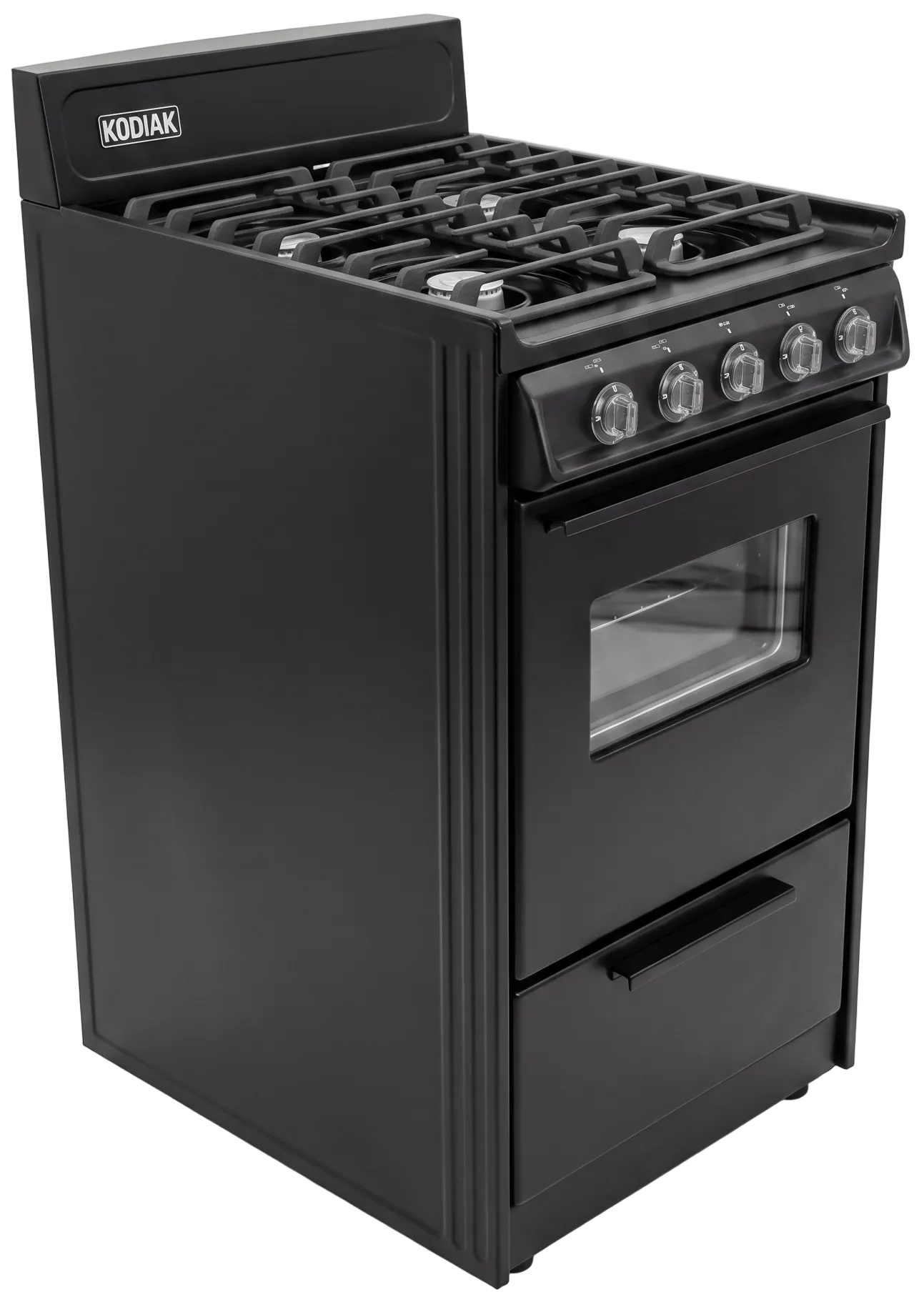 Kodiak Propane Range /Stove Kodiak 20" Propane Range (Black) - Battery Ignition with Cast Iron Grates